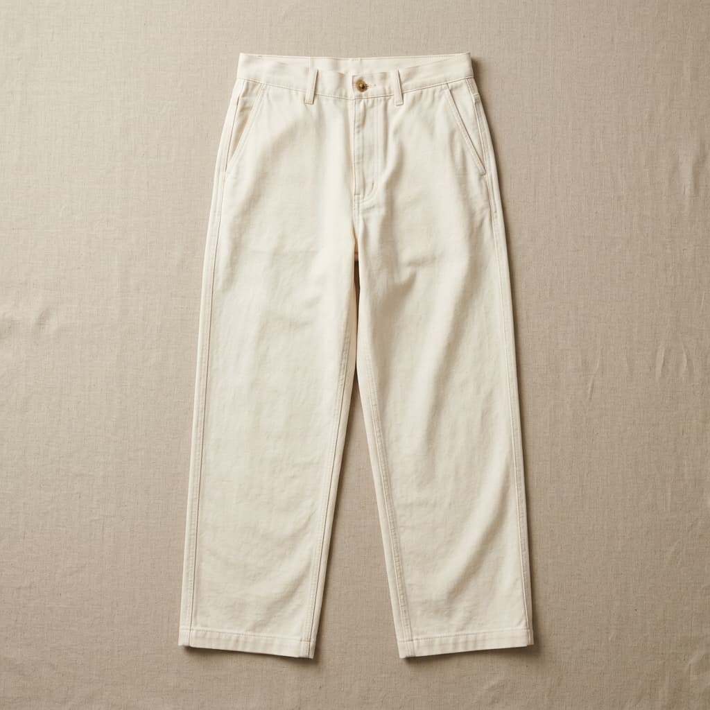 Natural Wide Cotton Pants