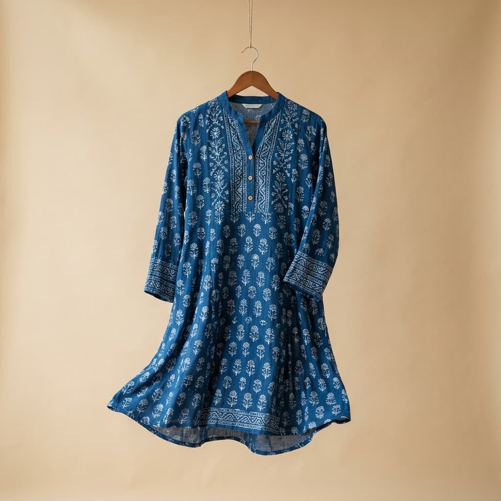 Indigo Block Kurta